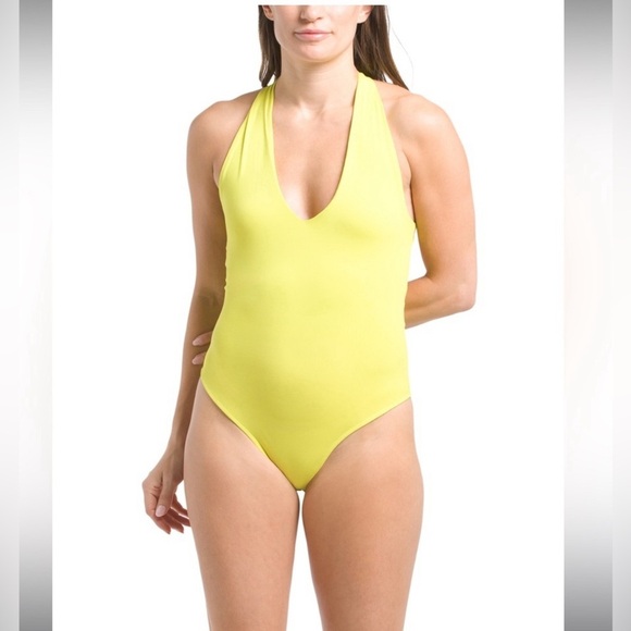 NWT - Zara Lime Green Cross Back Bodysuit - Size S - Picture 4 of 6